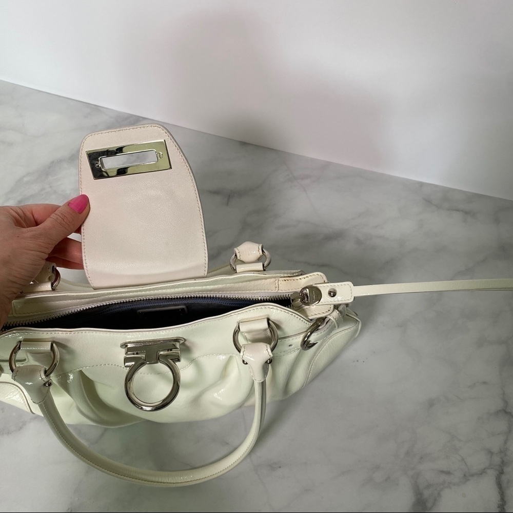 SALVATORE Ferragamo Marisa Patent Leather Handbag - Picture 12 of 16